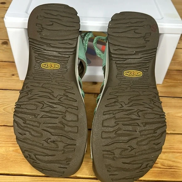 Kennn women’s water shoe waterproof whisper sandal Granite Green & Brown Sz 10 - Picture 3 of 5